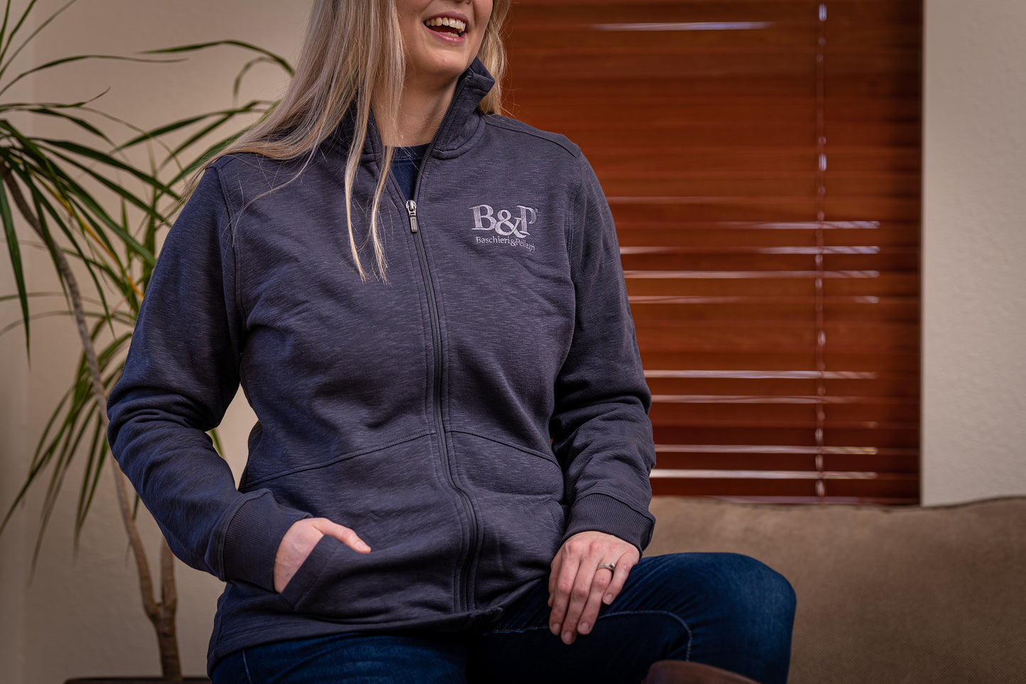 B&P Port Authority® Ladies Slub Fleece Full-Zip Jacket