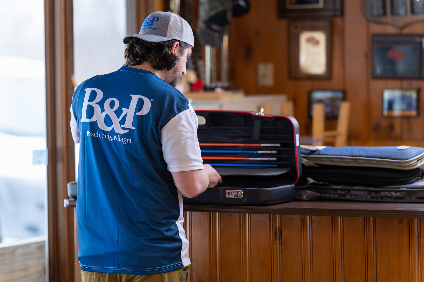 B&P Embroidered Tri-Color Trucker Cap