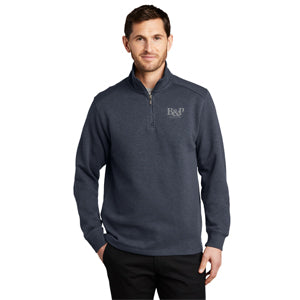 B&P Port Authority® Slub Fleece 1/4-Zip Pullover